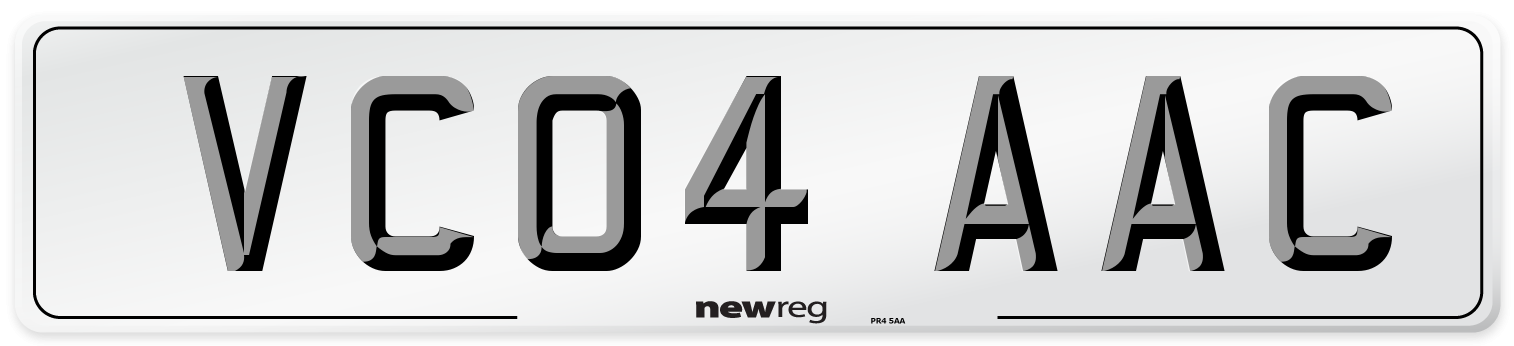VC04 AAC Number Plate from New Reg